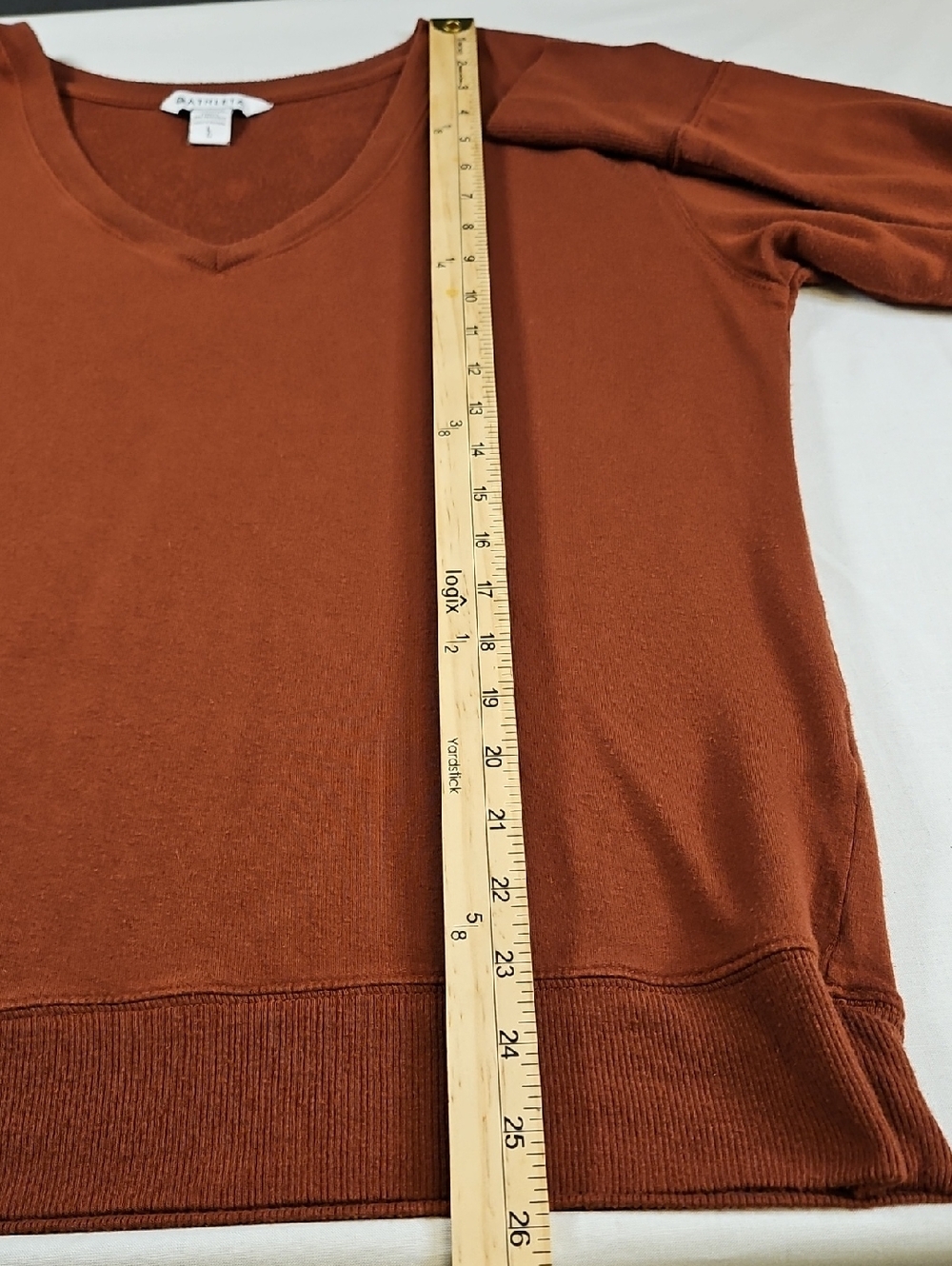Athleta Sunrise V Neck Sweatshirt, Size Large, Color Is Rust/Brown - Picture 8 of 14